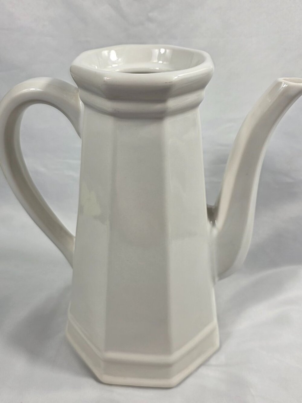 Pfaltzgraff Heritage White Coffee Pot (NO LID) Multisided Made in USA